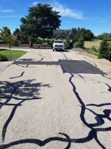 Small Cracks on Asphalt Parking Lot
